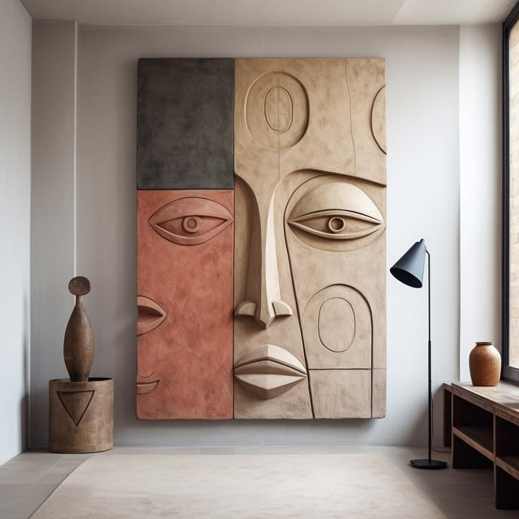 دیوارکوب چهره وال آرت